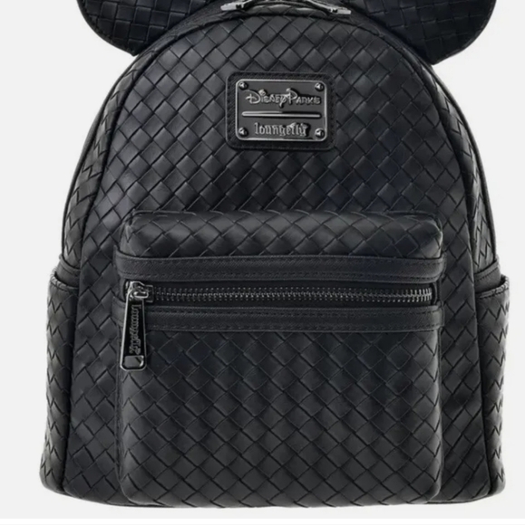 Disney Parks Mickey Mouse Woven Black Loungefly Mini loungefly NWT Japan Disney - Picture 5 of 5